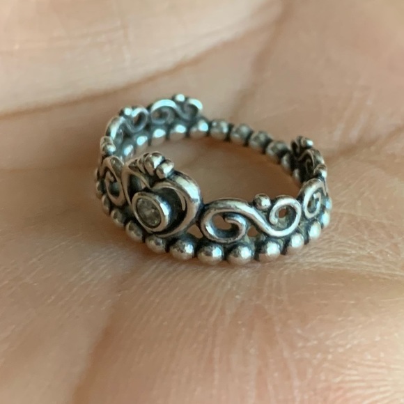 Retired Authentic Pandora The Princess Silver Ring Size US 6 Jewelry - Picture 6 of 13